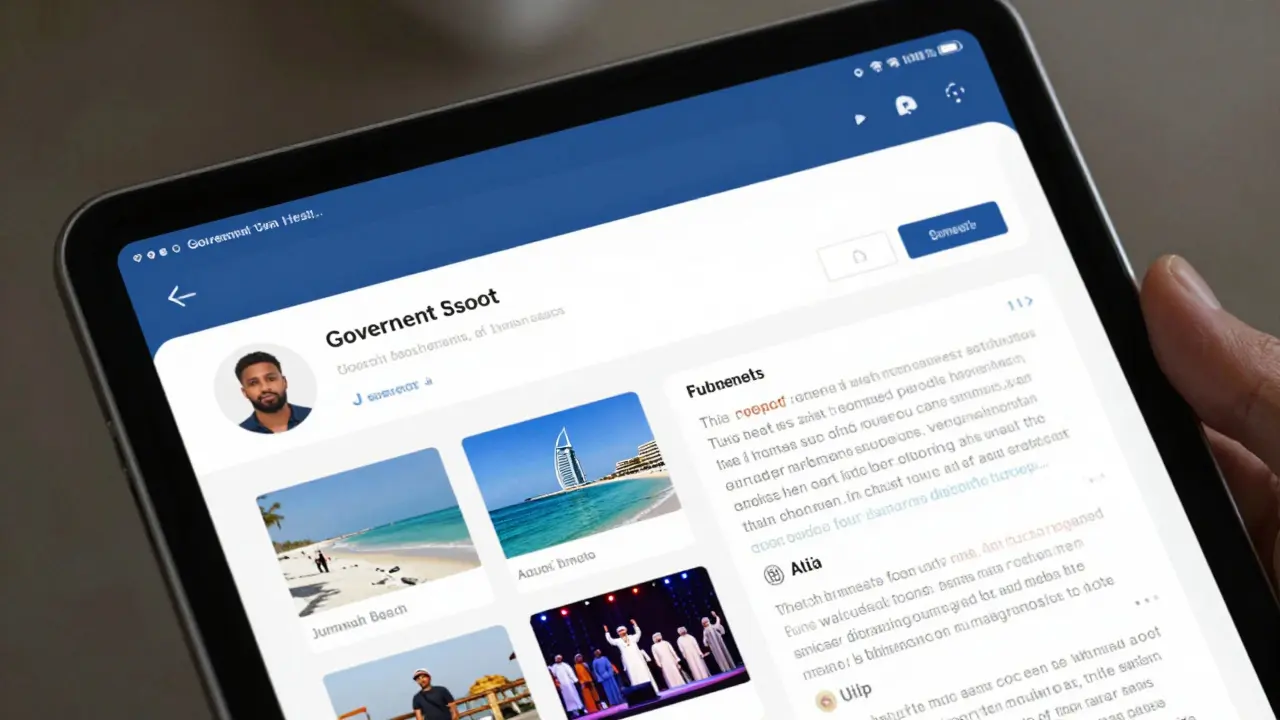 A verified escort profile with government ID and authentic photos displayed on a tablet, emphasizing trust and transparency.